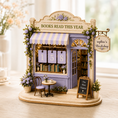 Custom Books Read Counter, Vintage Reading Plaque, Floral Book Lover Gift