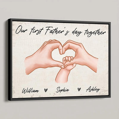 Our First Father‘s Day Together Personalized Poster, Father’s Day Gift For Dad
