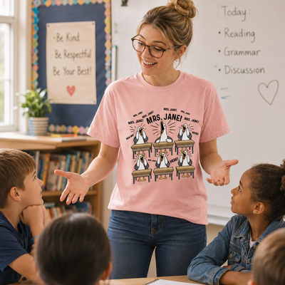 Funny Seagulls Calling Pick Me! Teacher - Personalized Name Shirt - Funny Gifts For Teachers, Appreciation Gift
