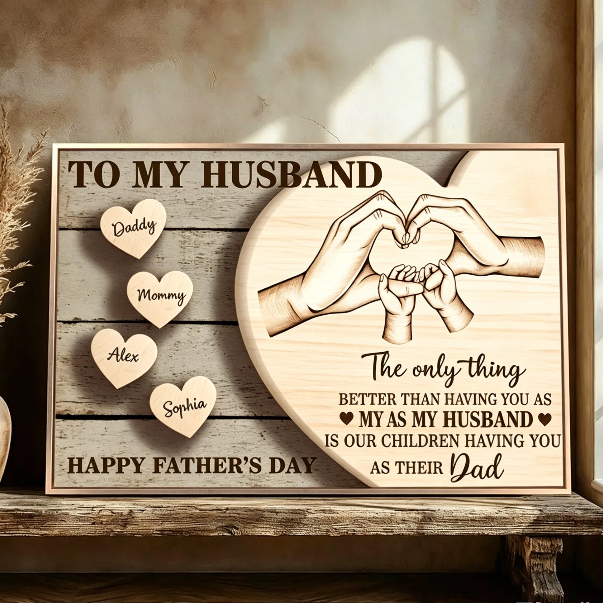 To My Husband The Only Thing - Personalized Poster - Custom Father's Day Gift For Husband, Dad