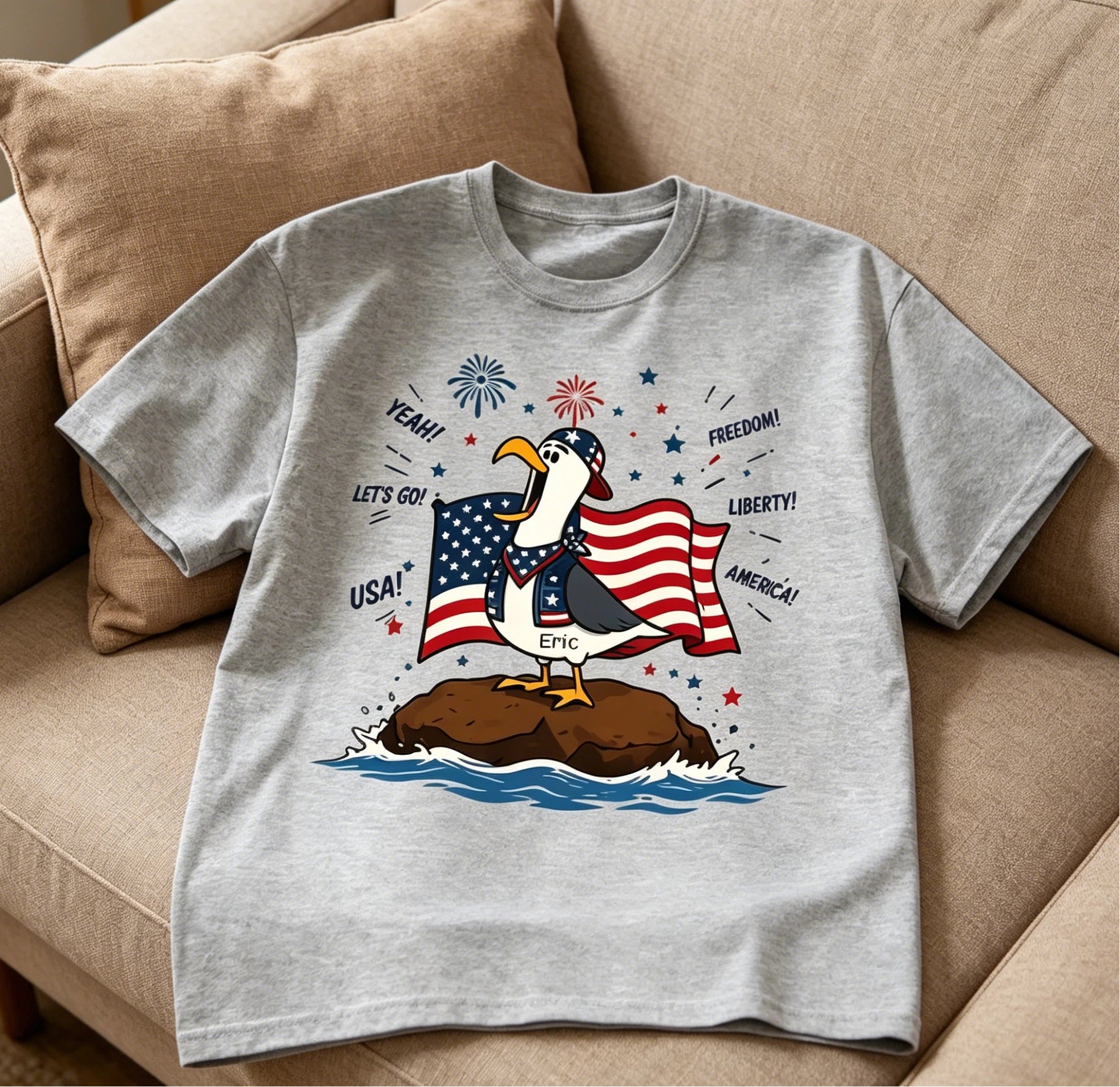 250th USA Custom Name Shirt- Personalized Shirt - Funny Seagulls Club Shirt