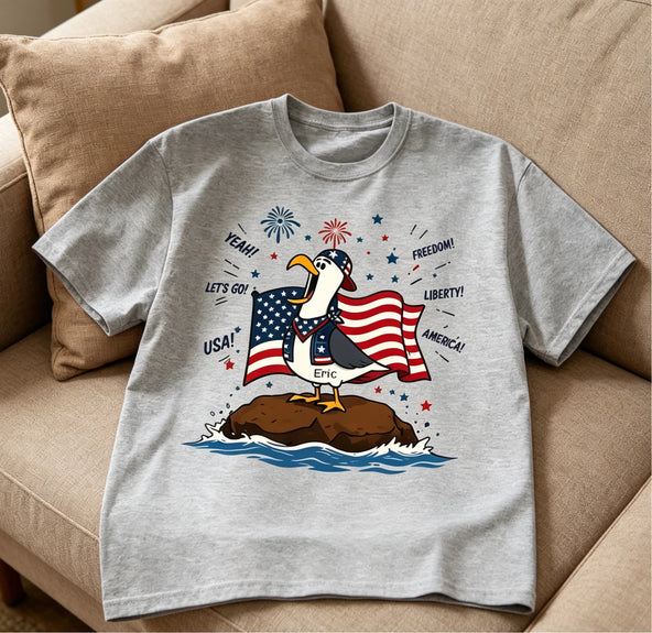 250th USA Custom Name Shirt- Personalized Shirt - Funny Seagulls Club Shirt
