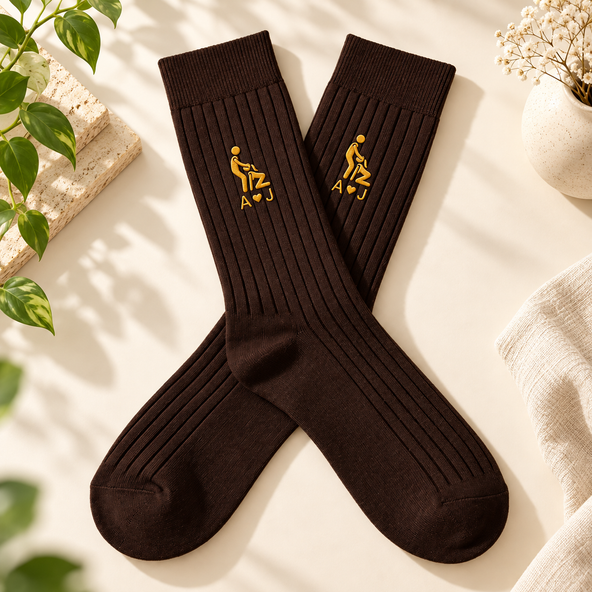 Funny Gifts For Husband Gifts For Men Custom Name Naughty Couple - Personalized Socks