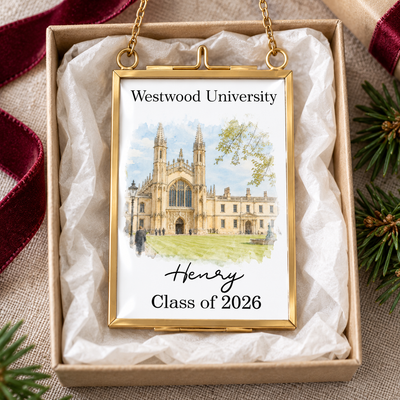 Custom College Photo Keepsake Graduation Gift - Personalized Ornament