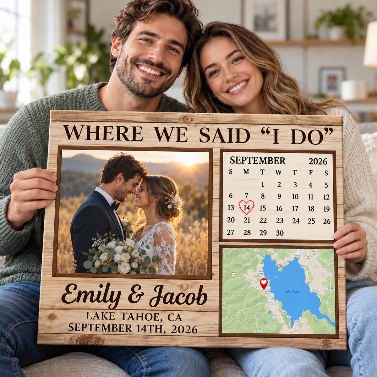 Custom Engagement Keepsake Poster, Where She Said Yes Map & Date Wall Decor, Personalized Wedding Proposal Gift for Couples