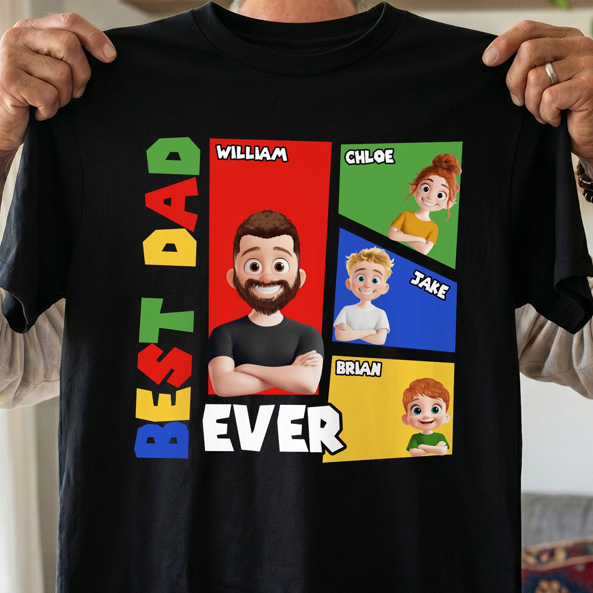 Father's Day Gifts, Best Dad Ever Arcade Theme - Personalized Shirt